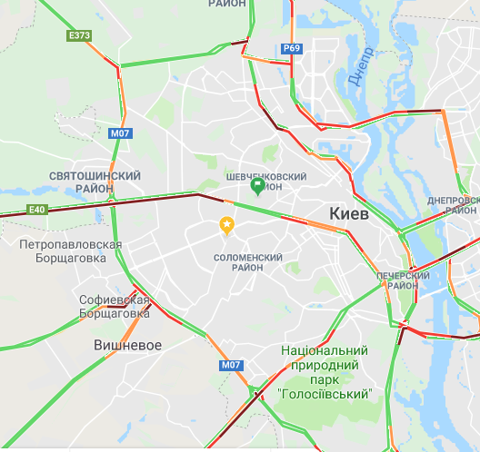 Киев сковали пробки